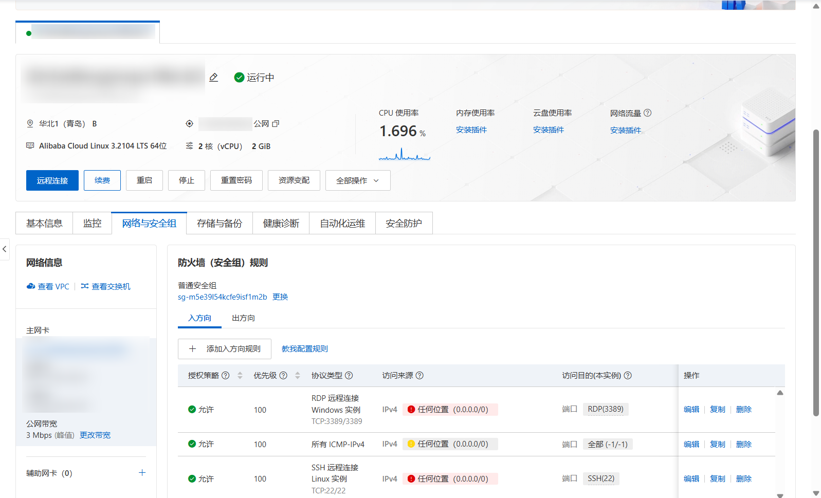 安全组规则